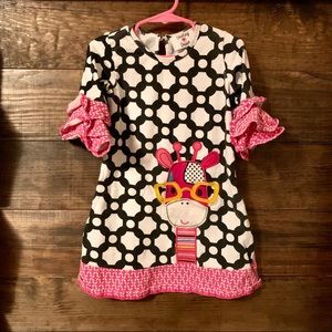 Giraffe applique dress by Counting Daisies